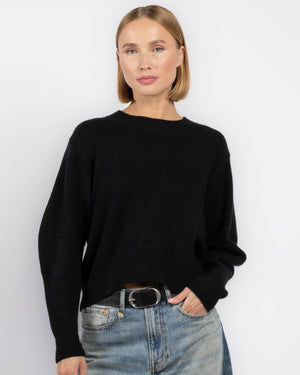 Pull ras du cou à manches plissées Hi-Lo
