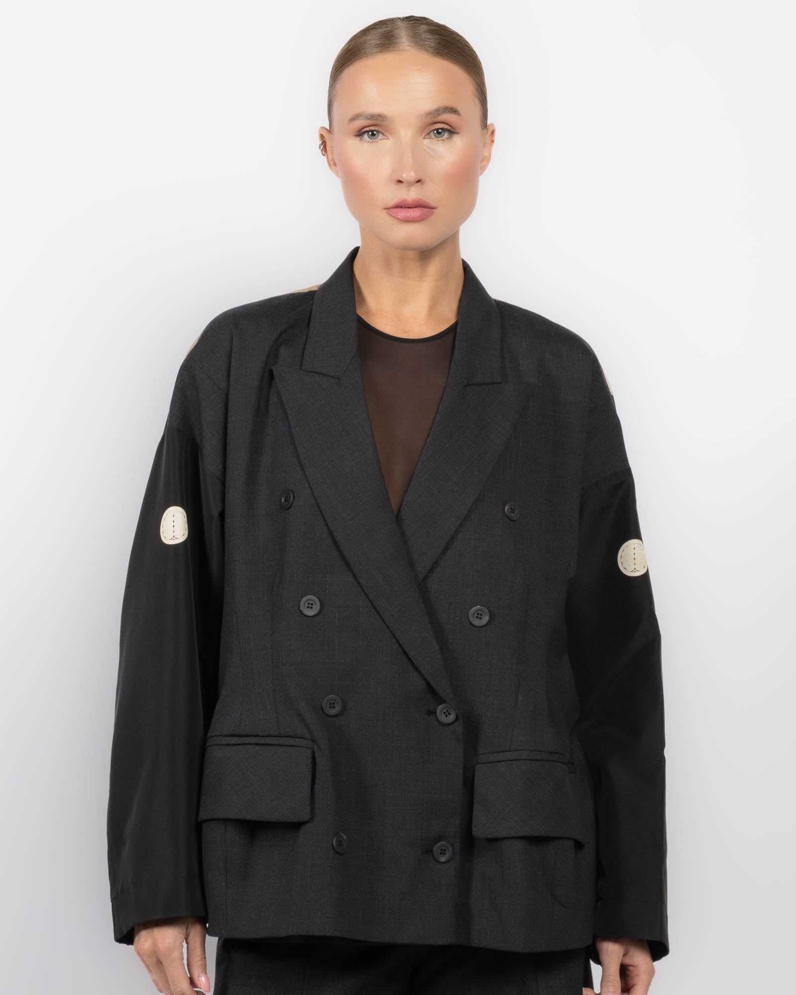 Double-Breast Bomber Jacket