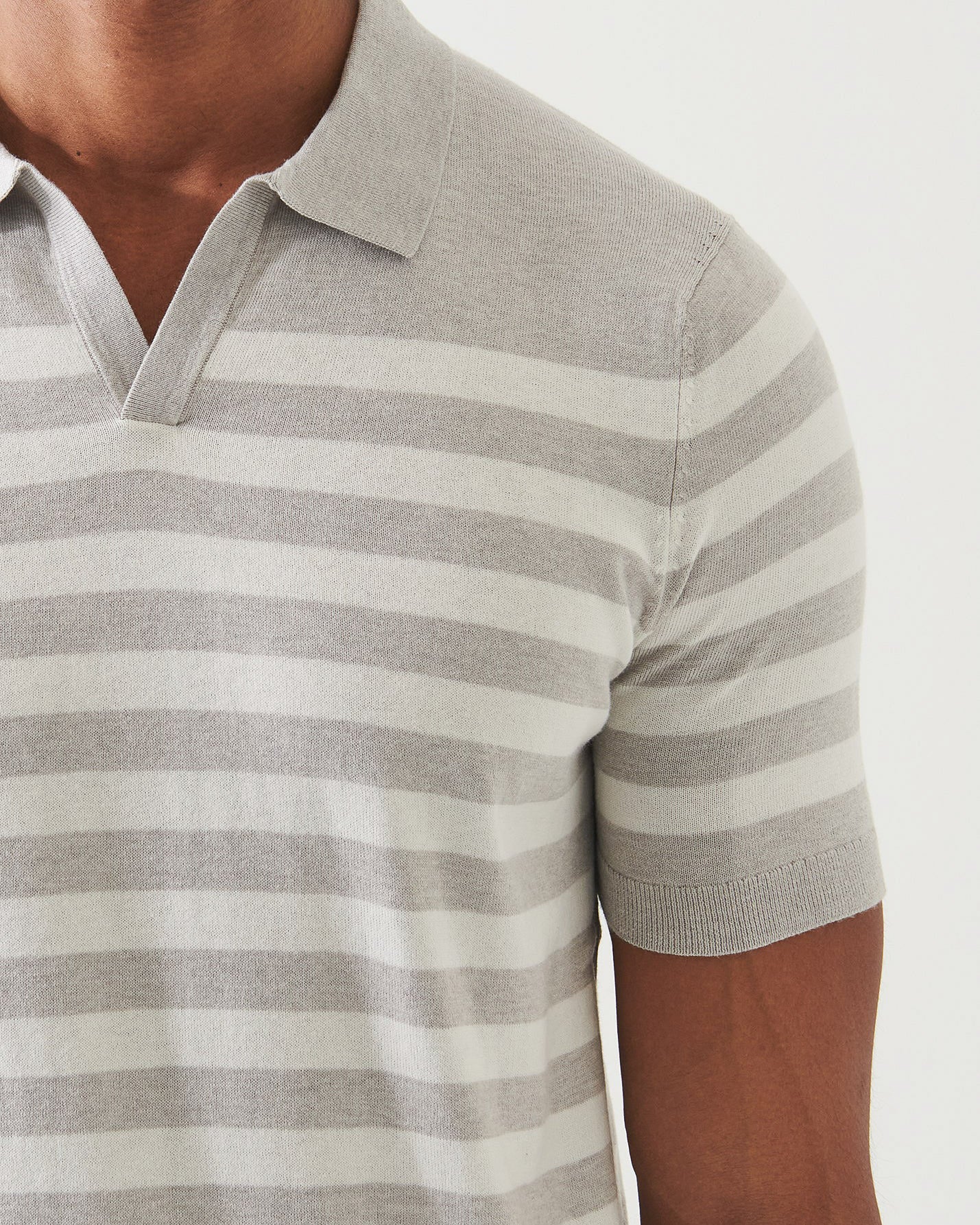Stripe Open Polo T-Shirt