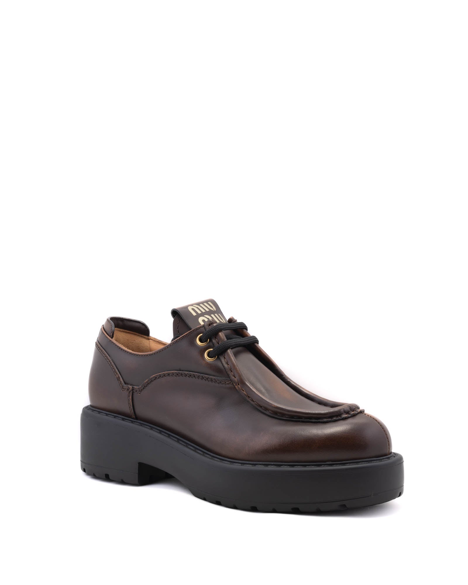 MIU MIU Lug Heel Loafers