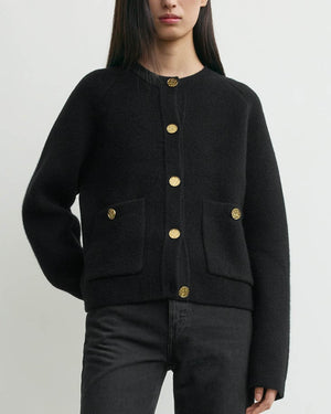 Hammered Button Cardigan