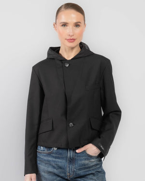 Crop Hooded Blazer