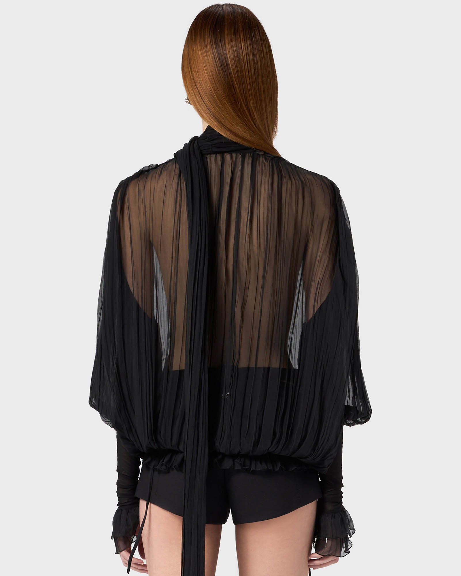 Chiffon Plisse Blouse