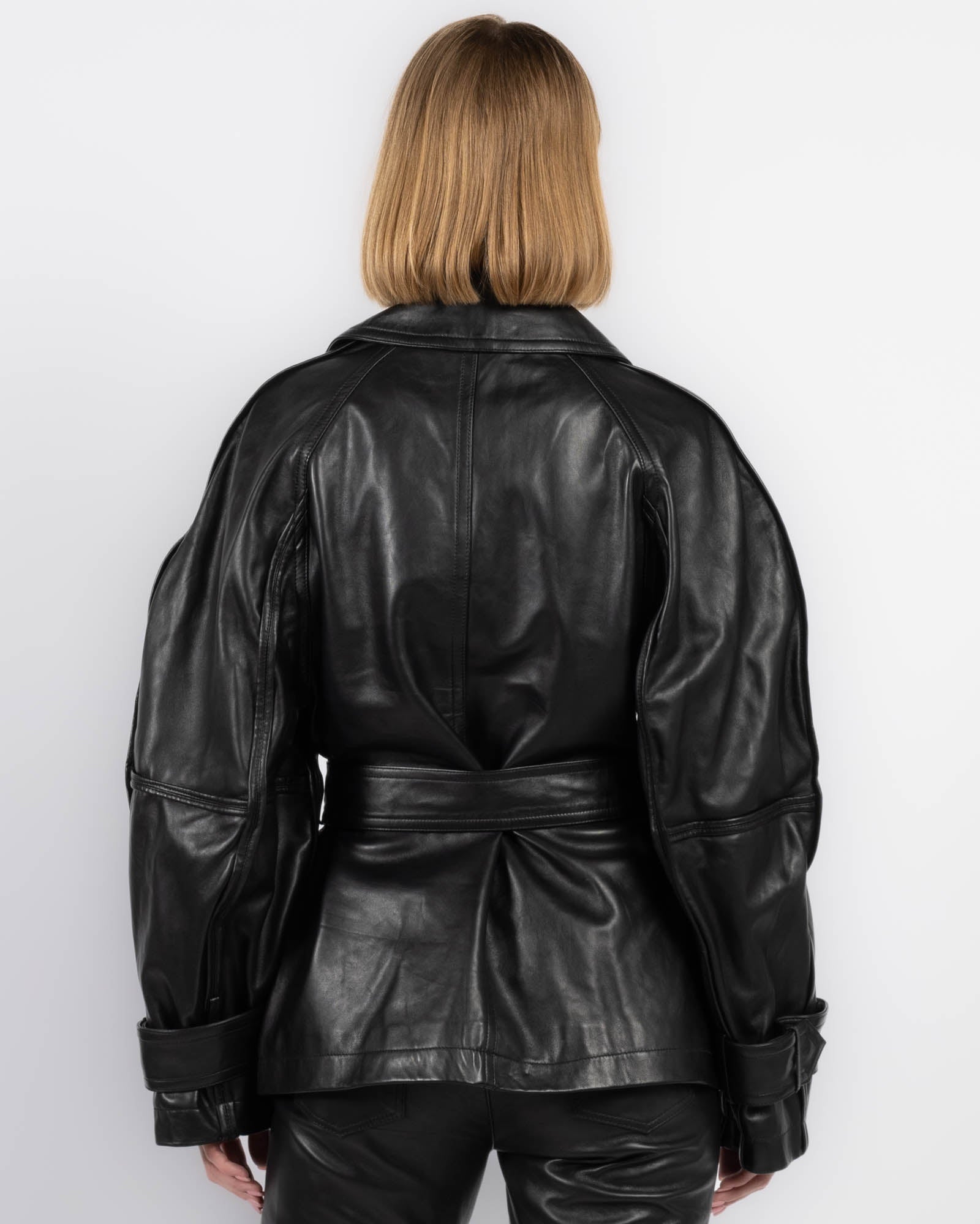 Sculptural Leather Jacket