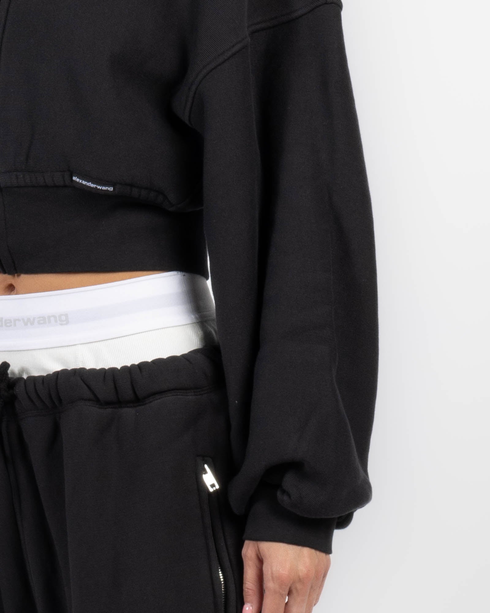 T BY ALEXANDER WANG Crop Zip Hoodie