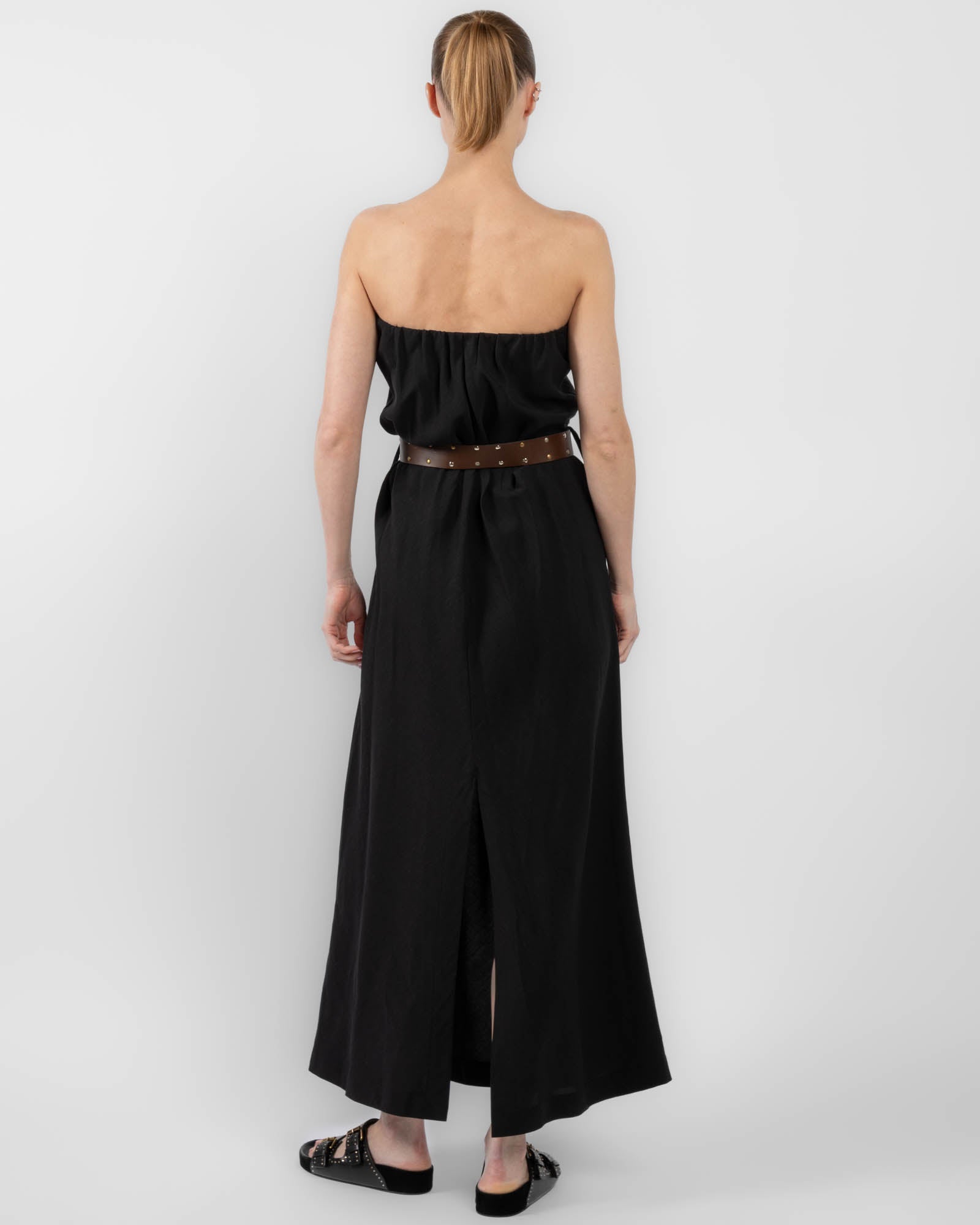 Belt Strapless Dress