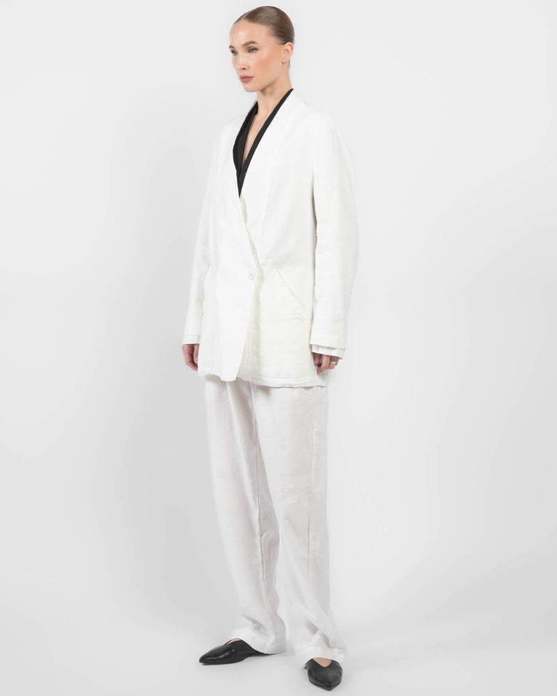 Mixed Double-Breasted Jacket
