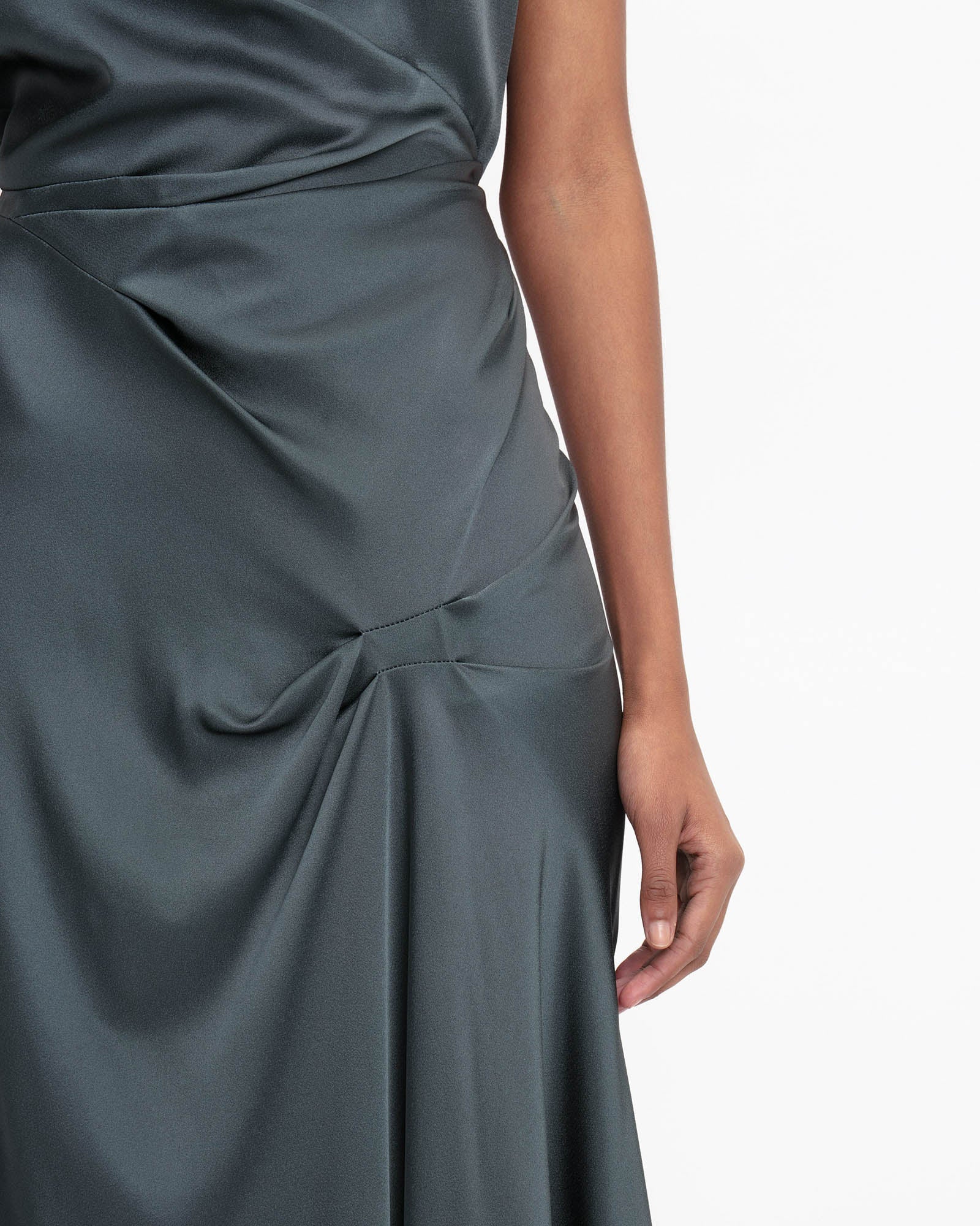 Draped Pleat Dress