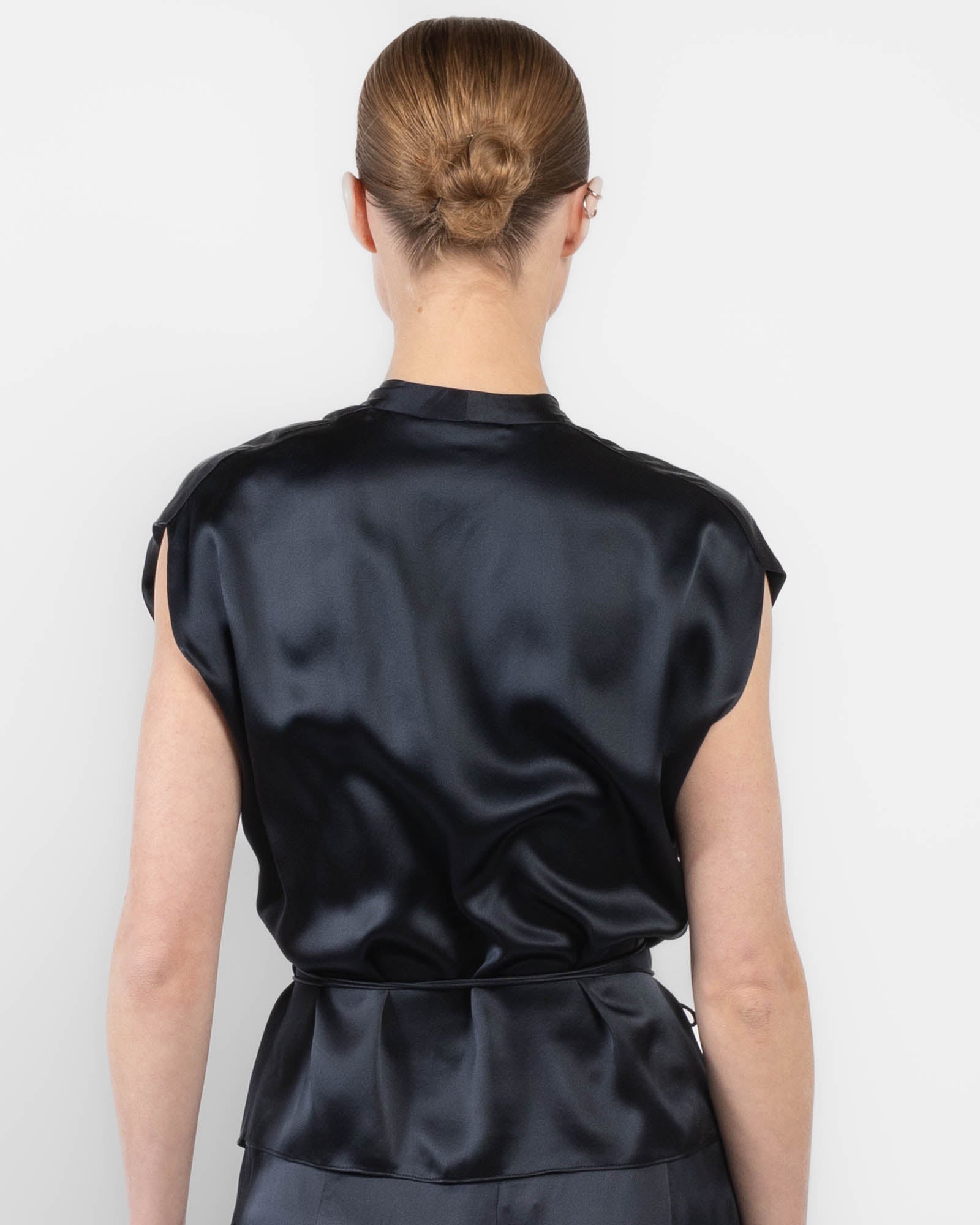 Drape Sleeve Wrap Blouse