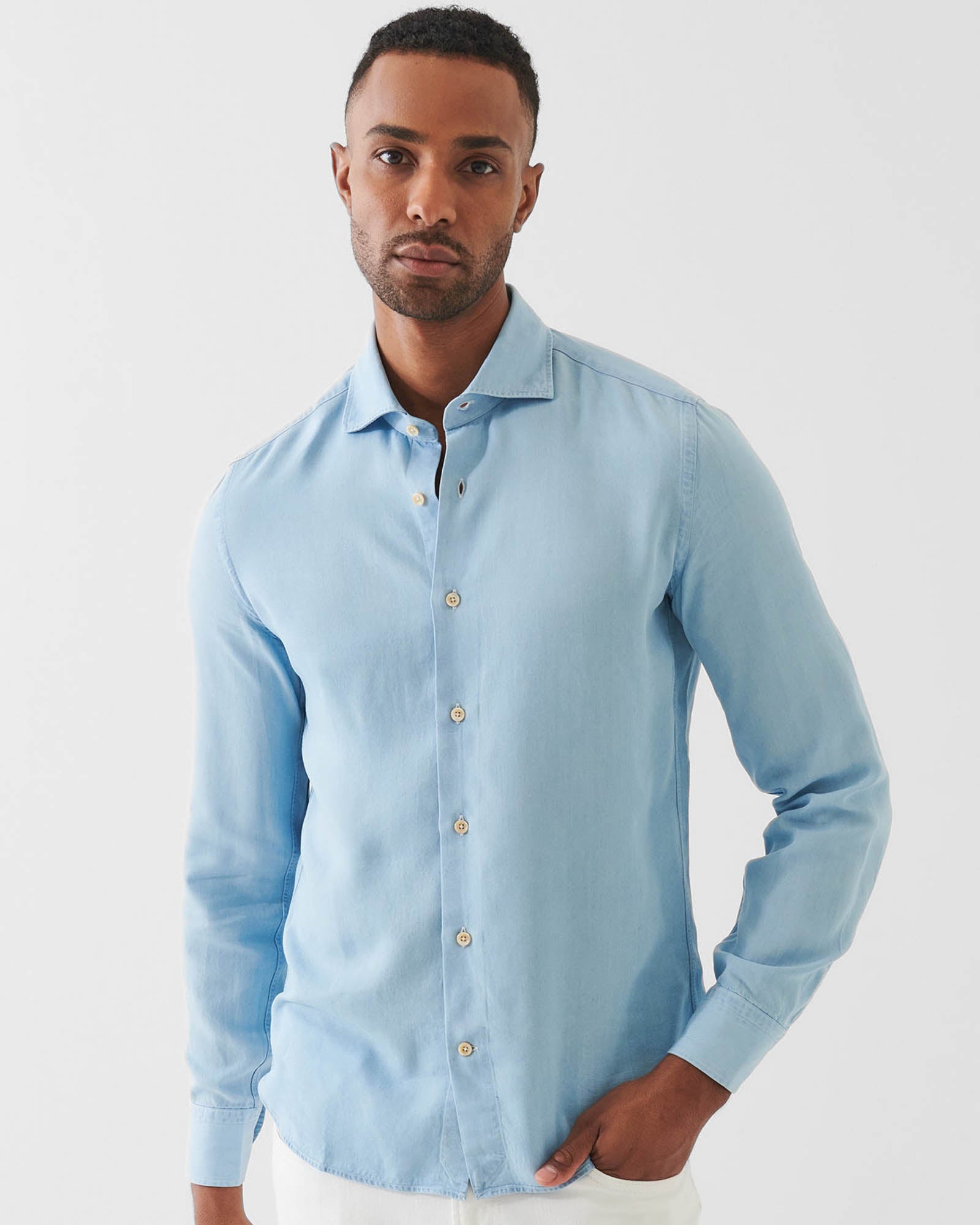 Long Sleeve Tencel Denim Shirt