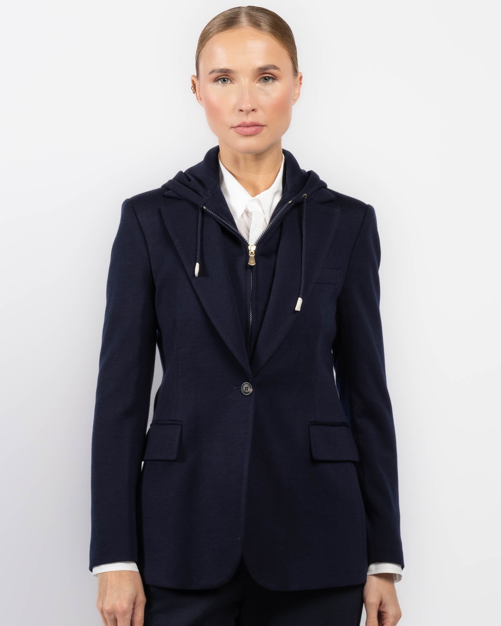 Blazer With Hooded Bib