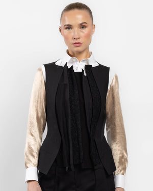 Gilet à collage vertical sur le devant