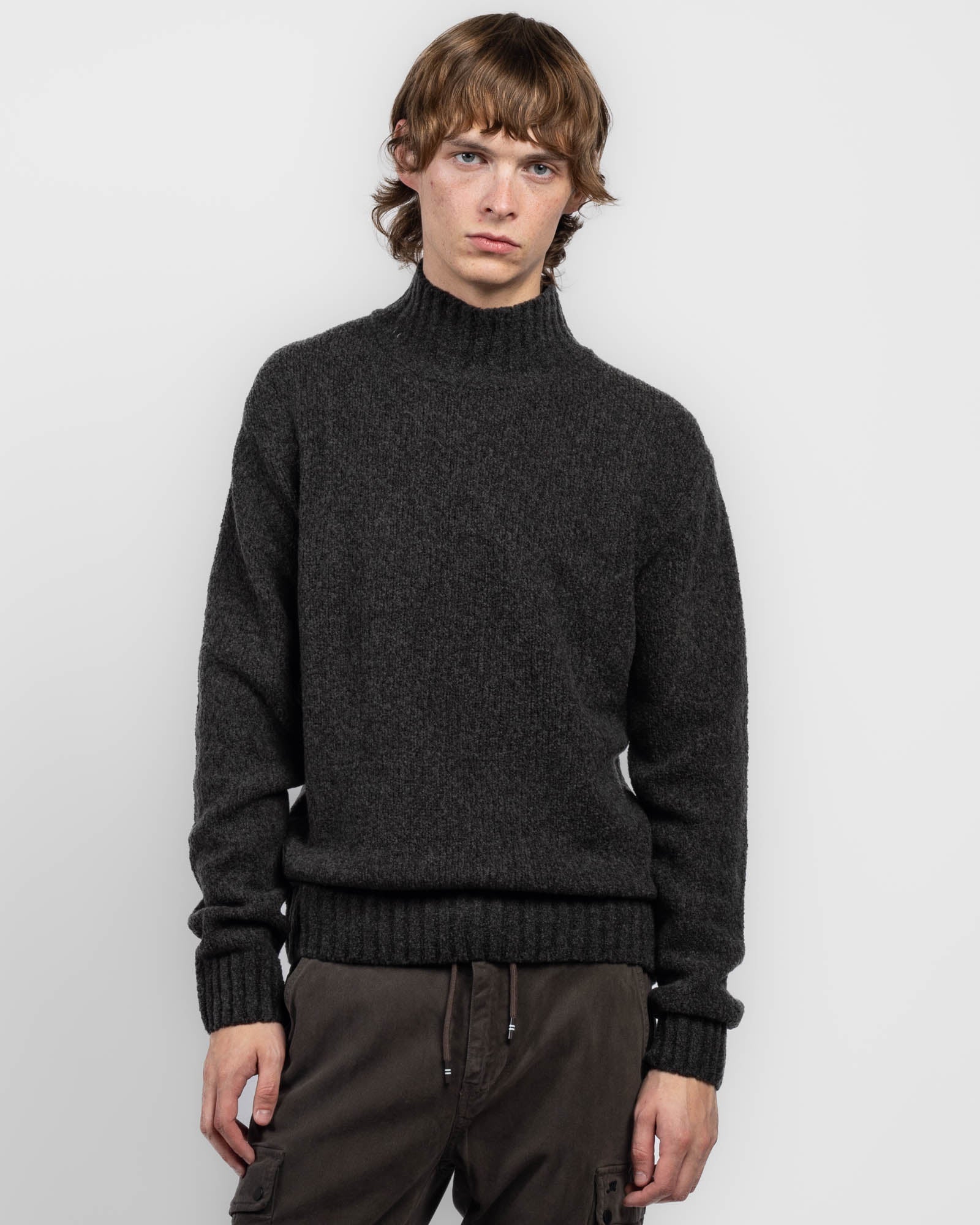 Grainy Mock Sweater