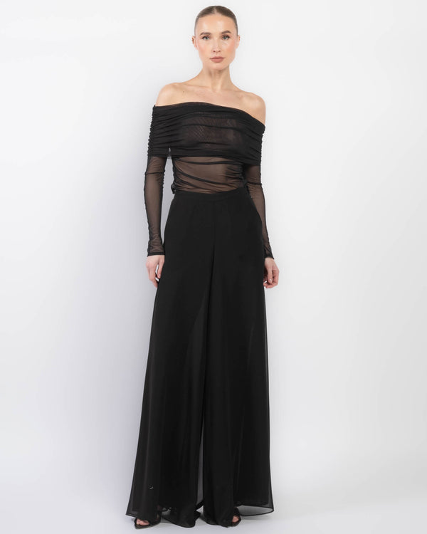 Mesh Off-Shoulder Top