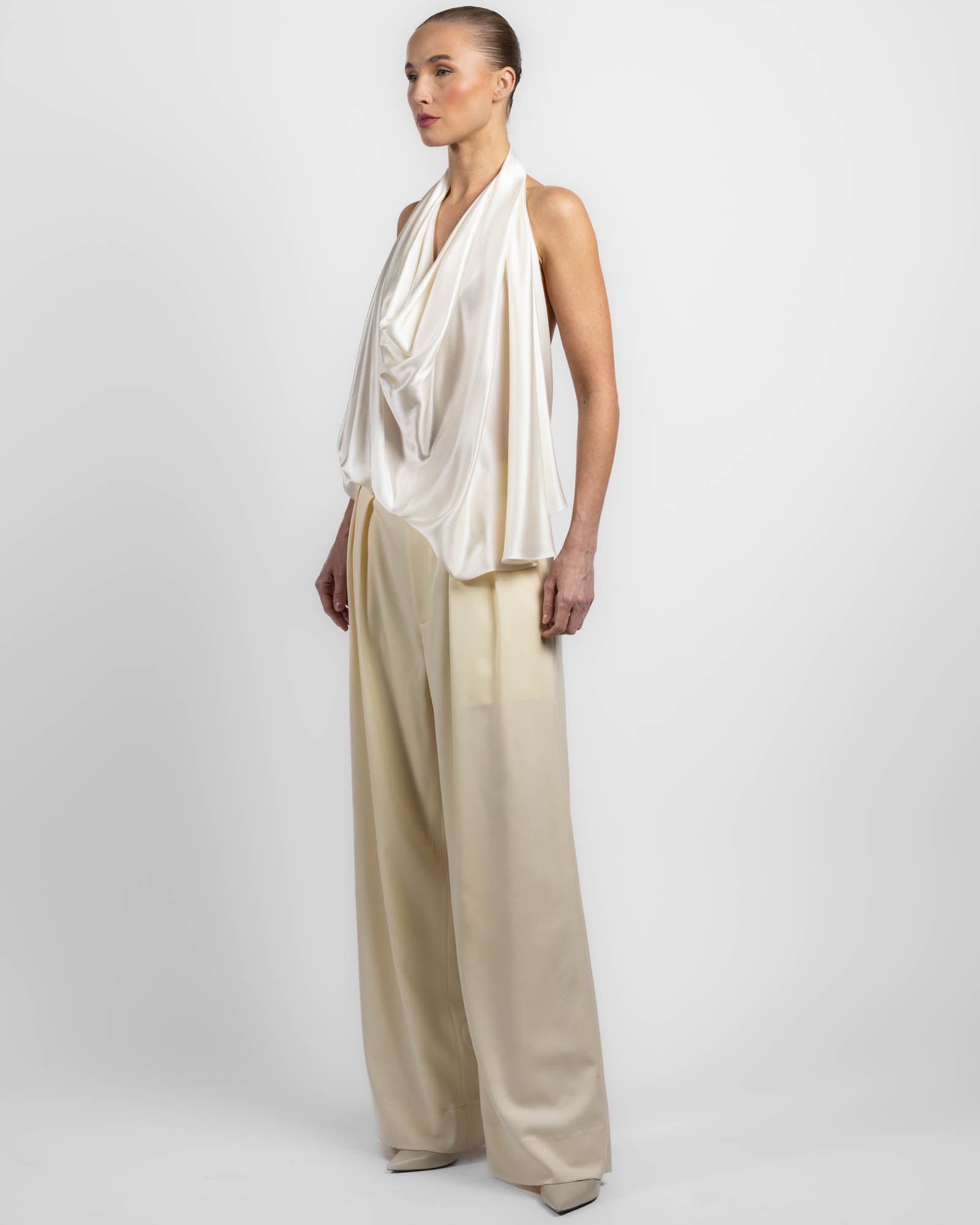 Satin Halter Blouse