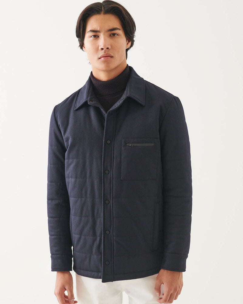 Quilted Zip Pocket Coat