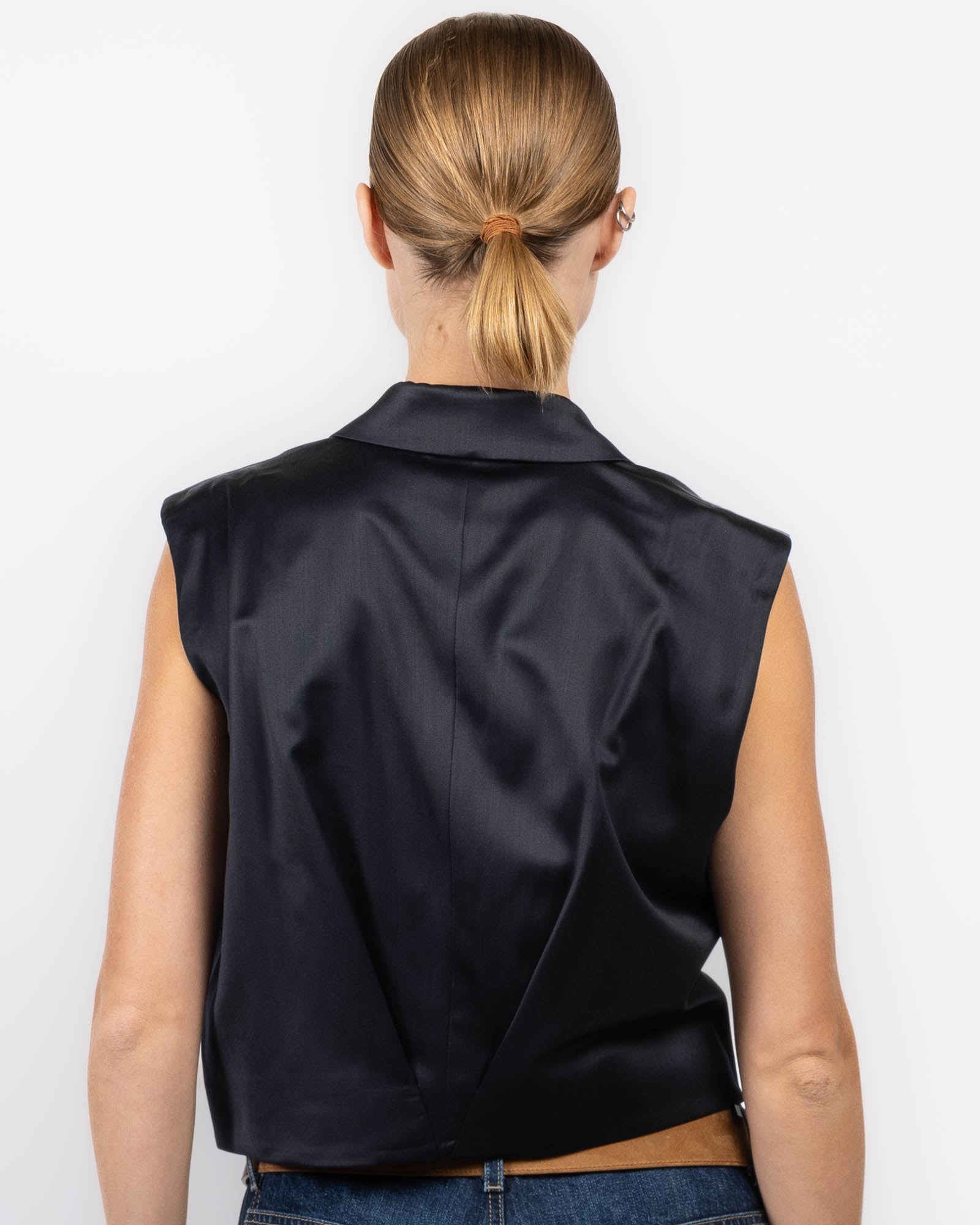 Cropped Tailored Vest