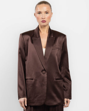 Oversized Silk Blazer