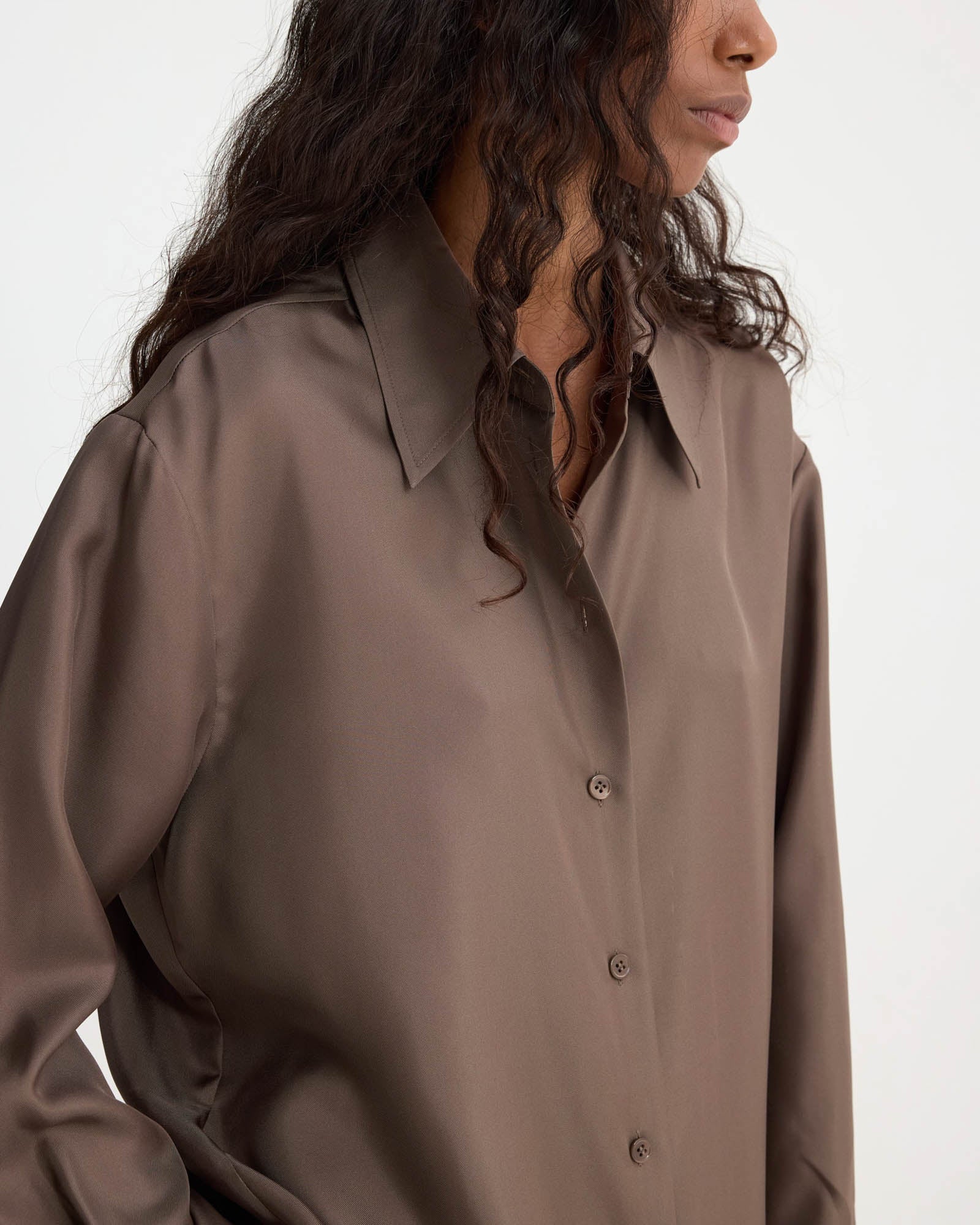 Elongated Silk Shirt