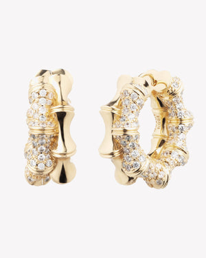 Pave Double Hoop Earrings