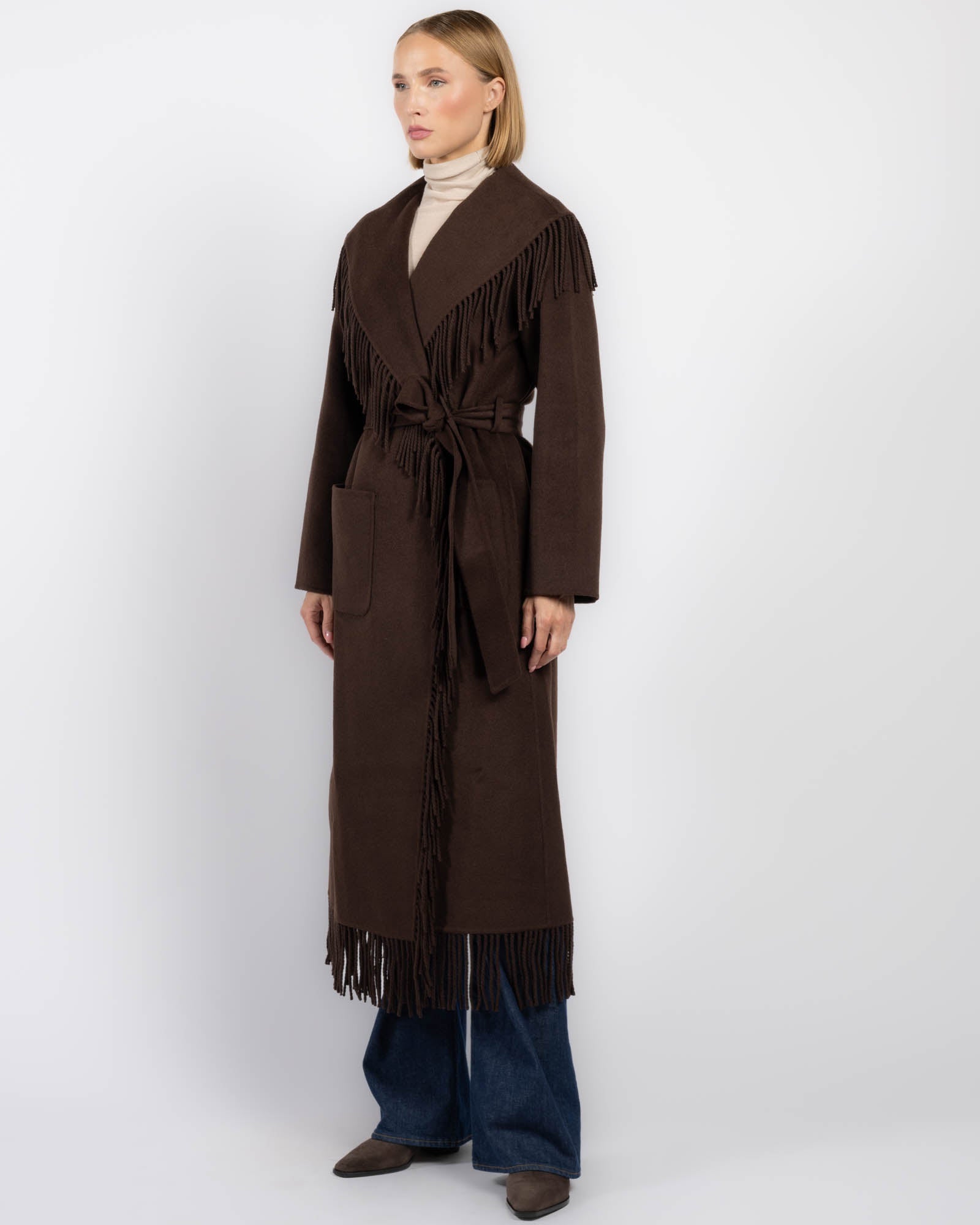 Manteau à franges Carrie