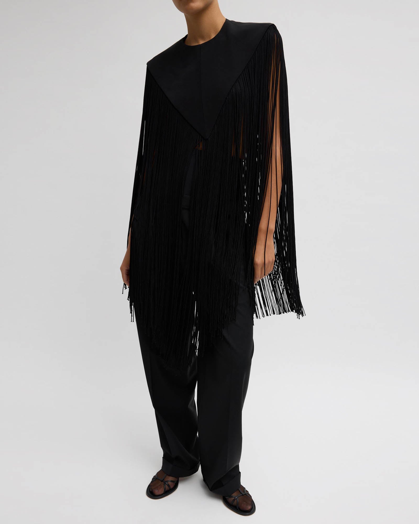 Silk Fringe Cape