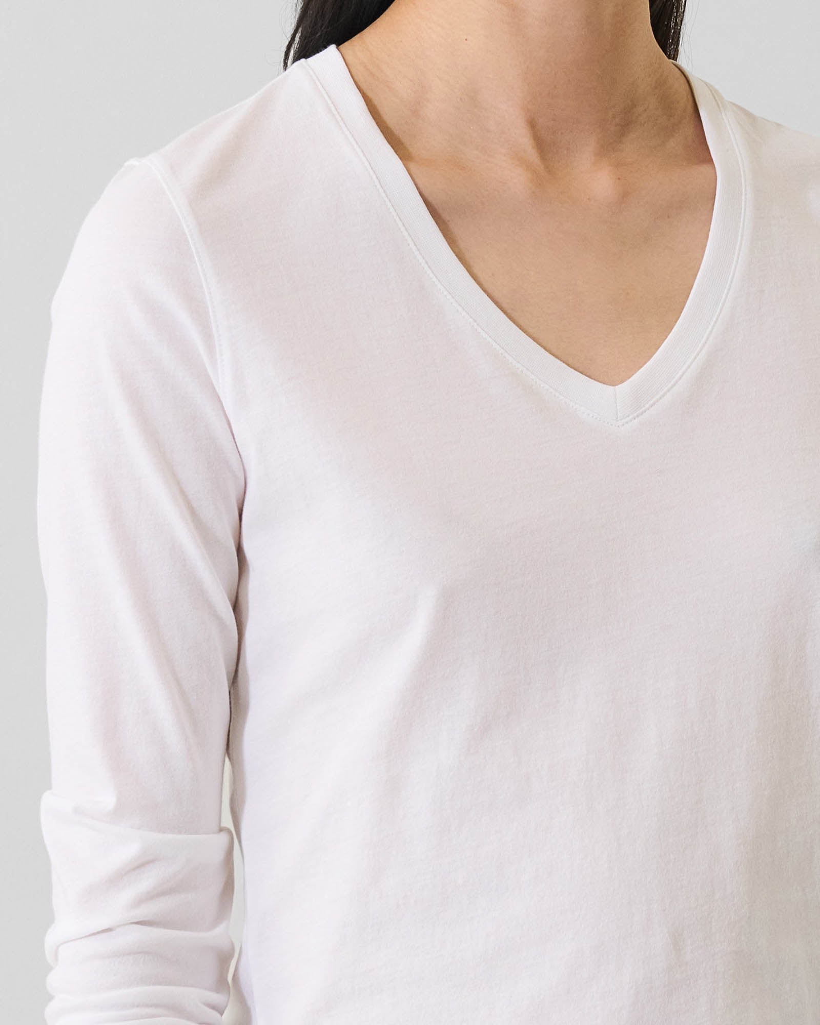 Long Sleeve Pima Classic V-Neck