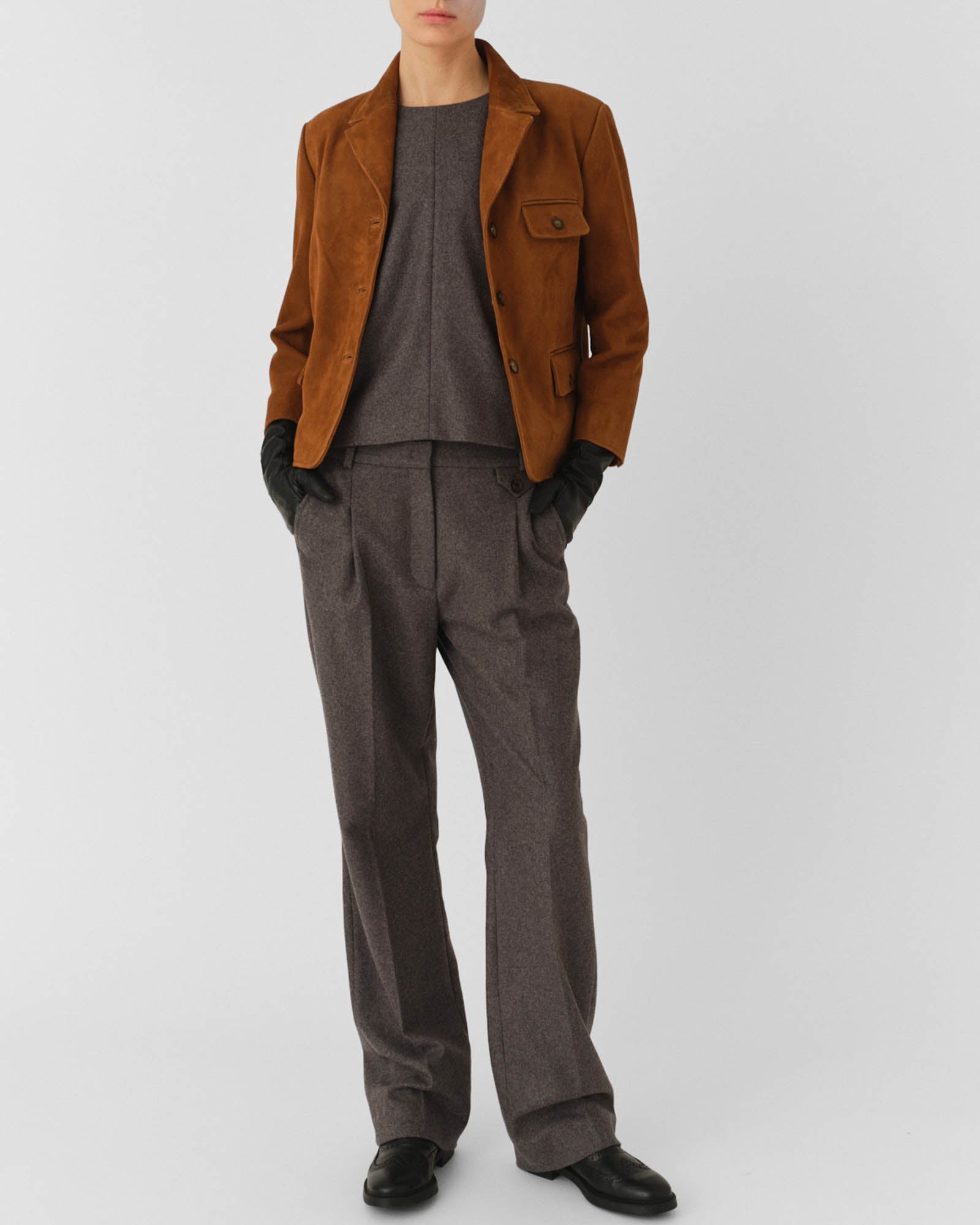 Suede Fitted Jacket