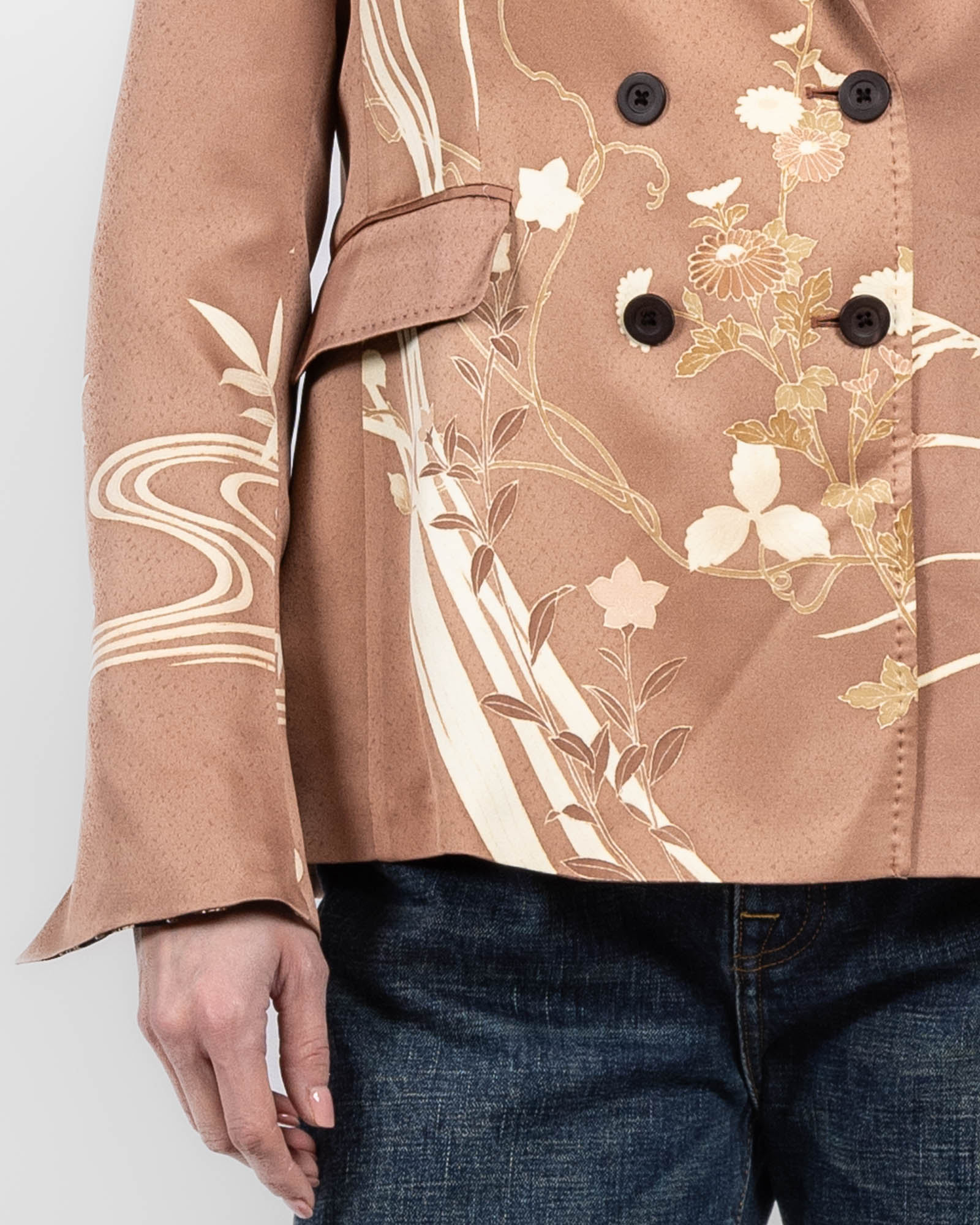 Double-Breasted Kimono Jacket