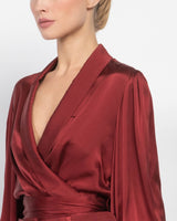 Silk Wrap Top