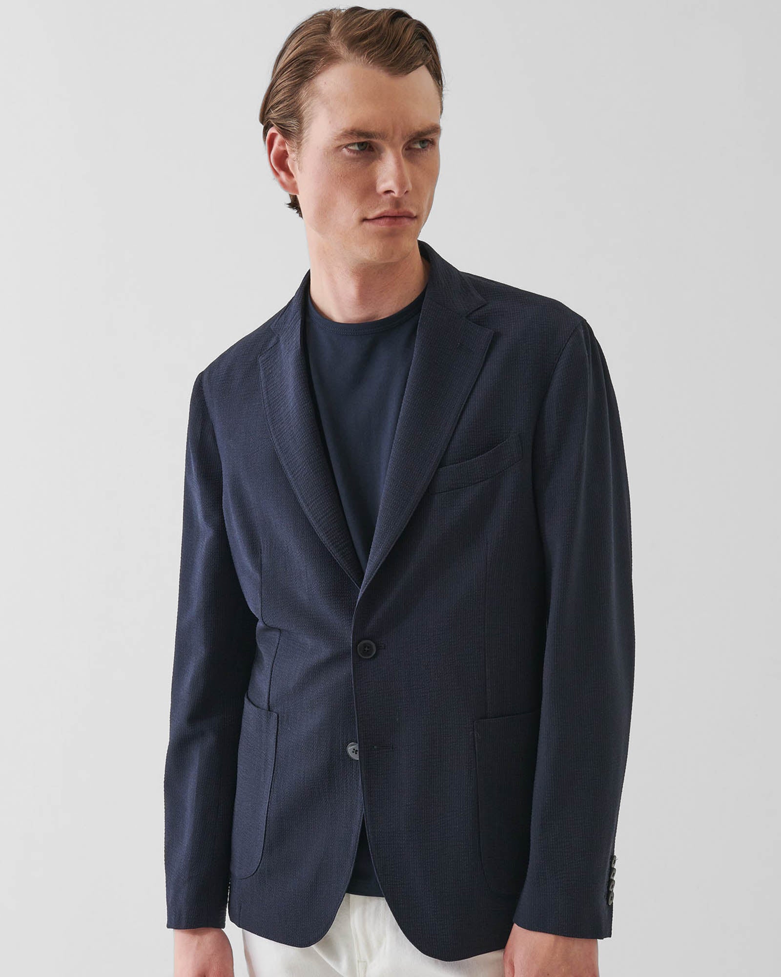 2 Button Wool Stretch Blazer