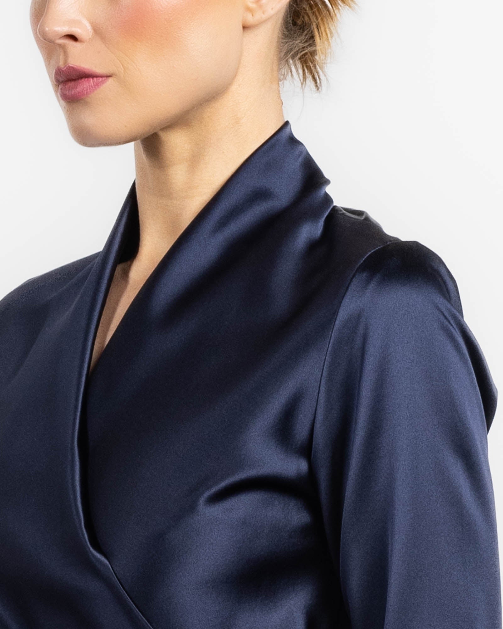 Three-Quarter Sleeve Wrap Top