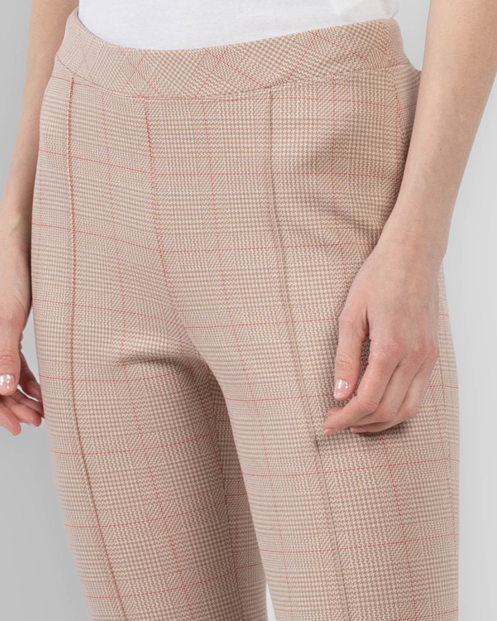 Pantalon évasé à carreaux