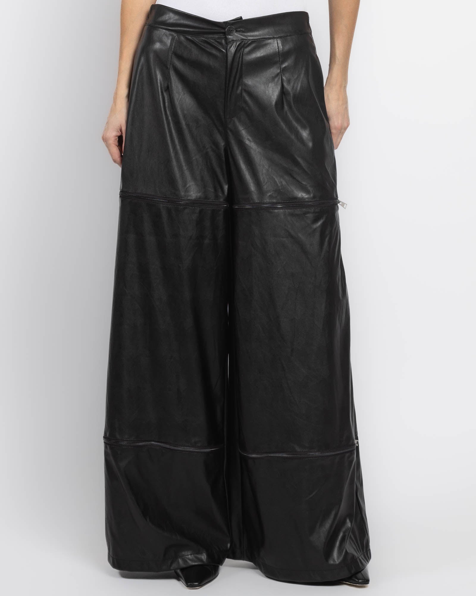 Pantalon zippé Ecopelle