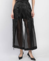 Slit Black Pants