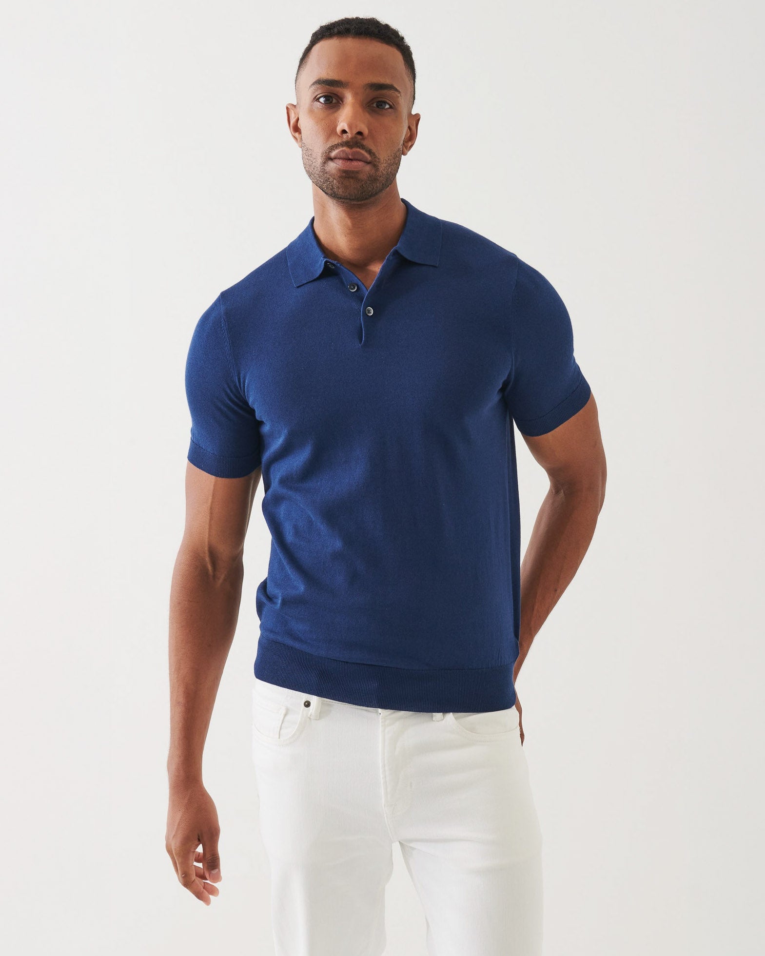 Cupro Button Polo