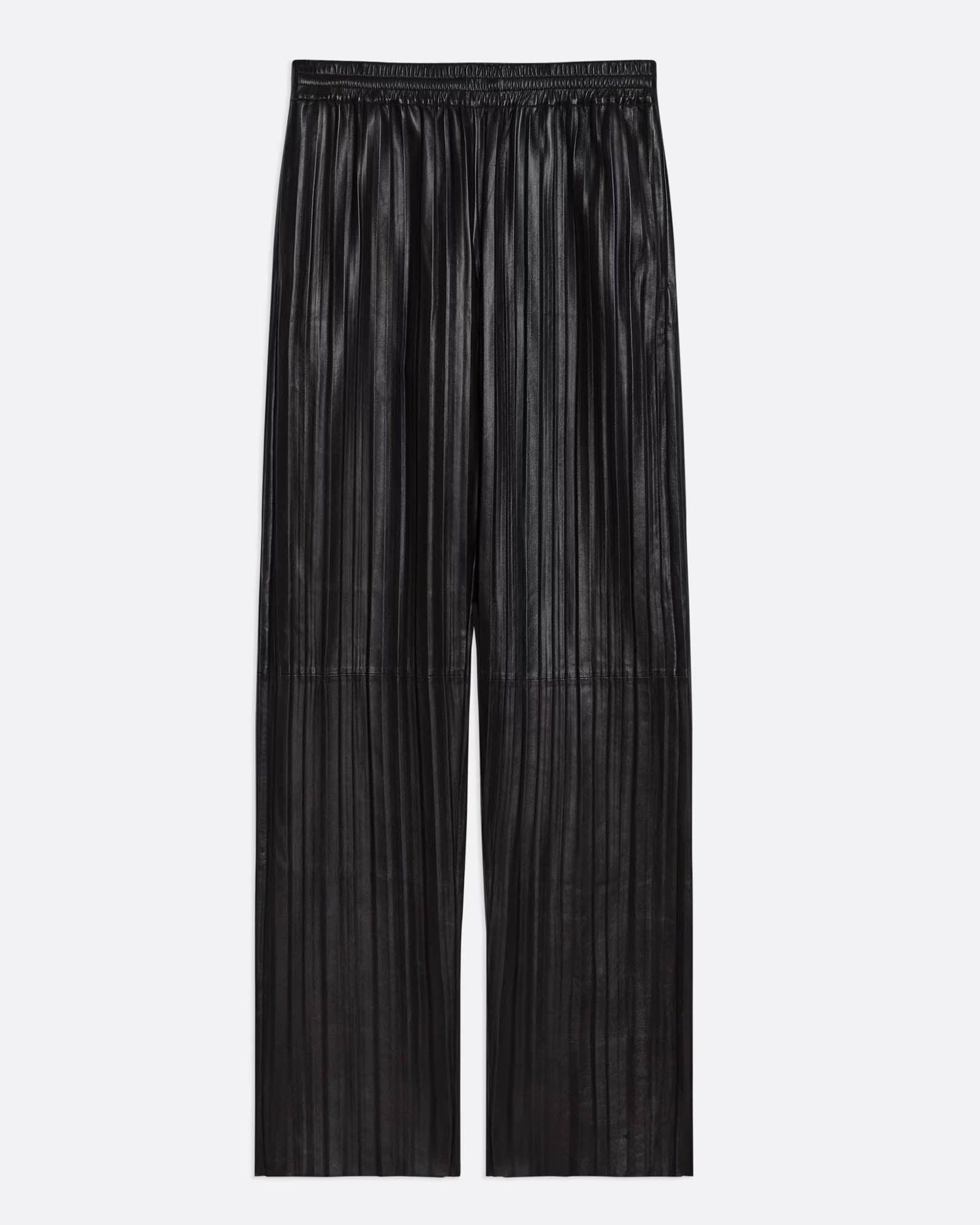 Pleated Leather Car Pants