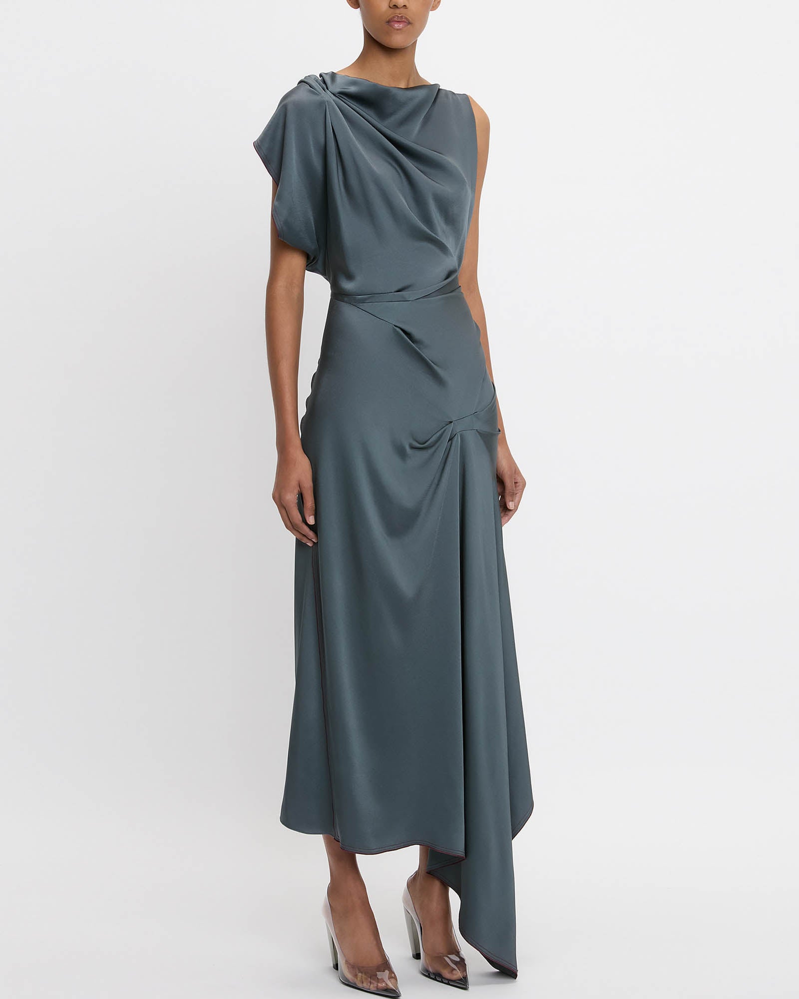 Draped Pleat Dress