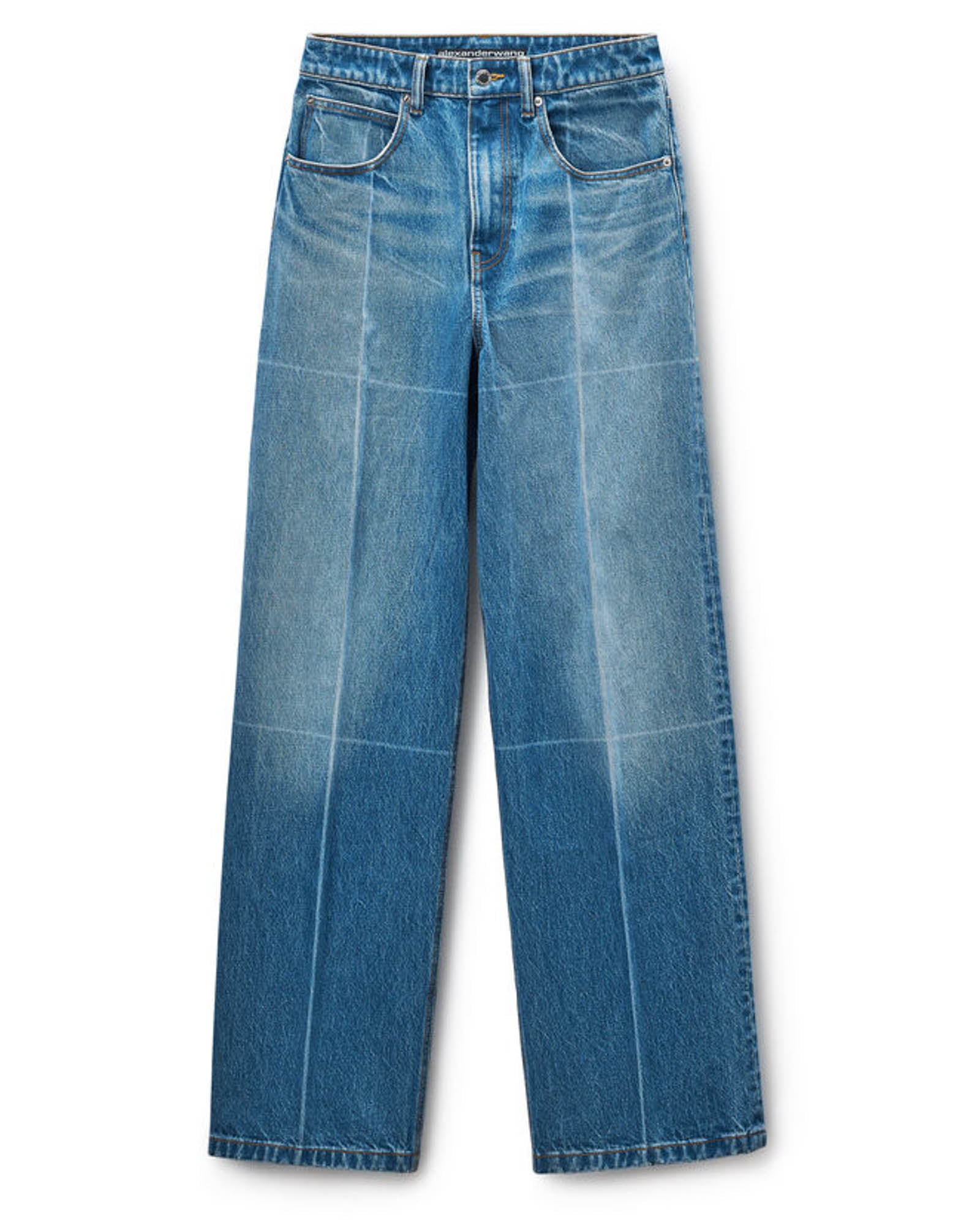Straight Fold Line Jeans