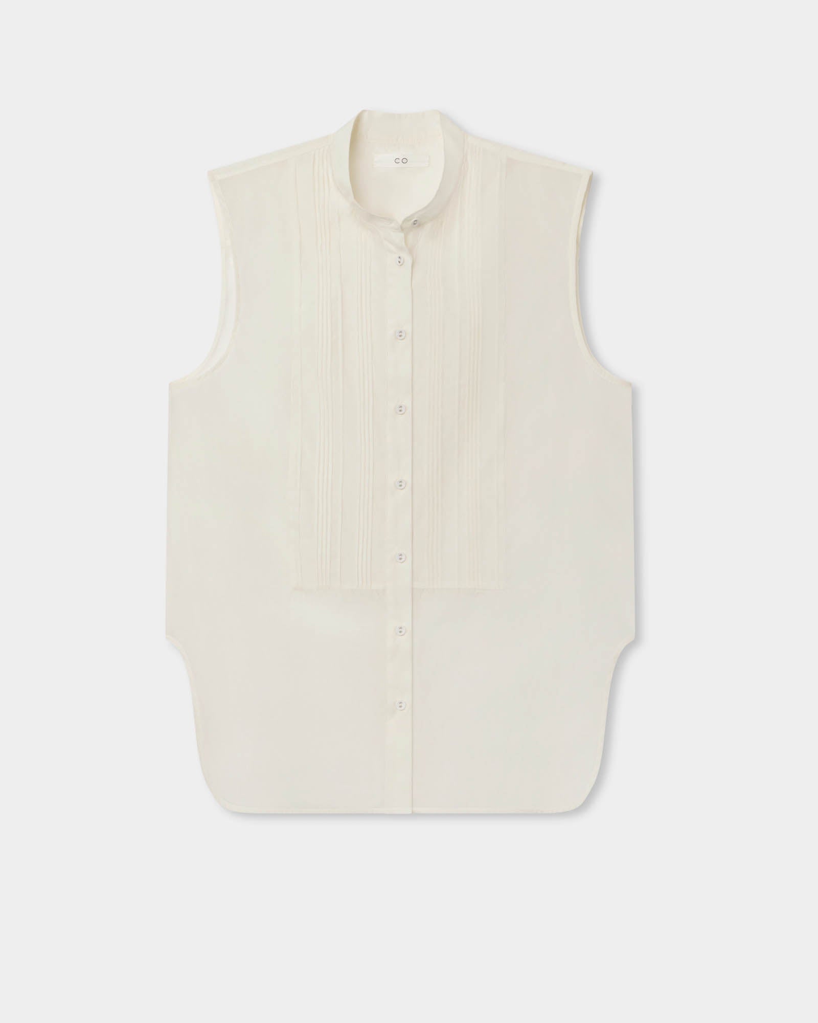 Sleeveless Tuxedo Shirt