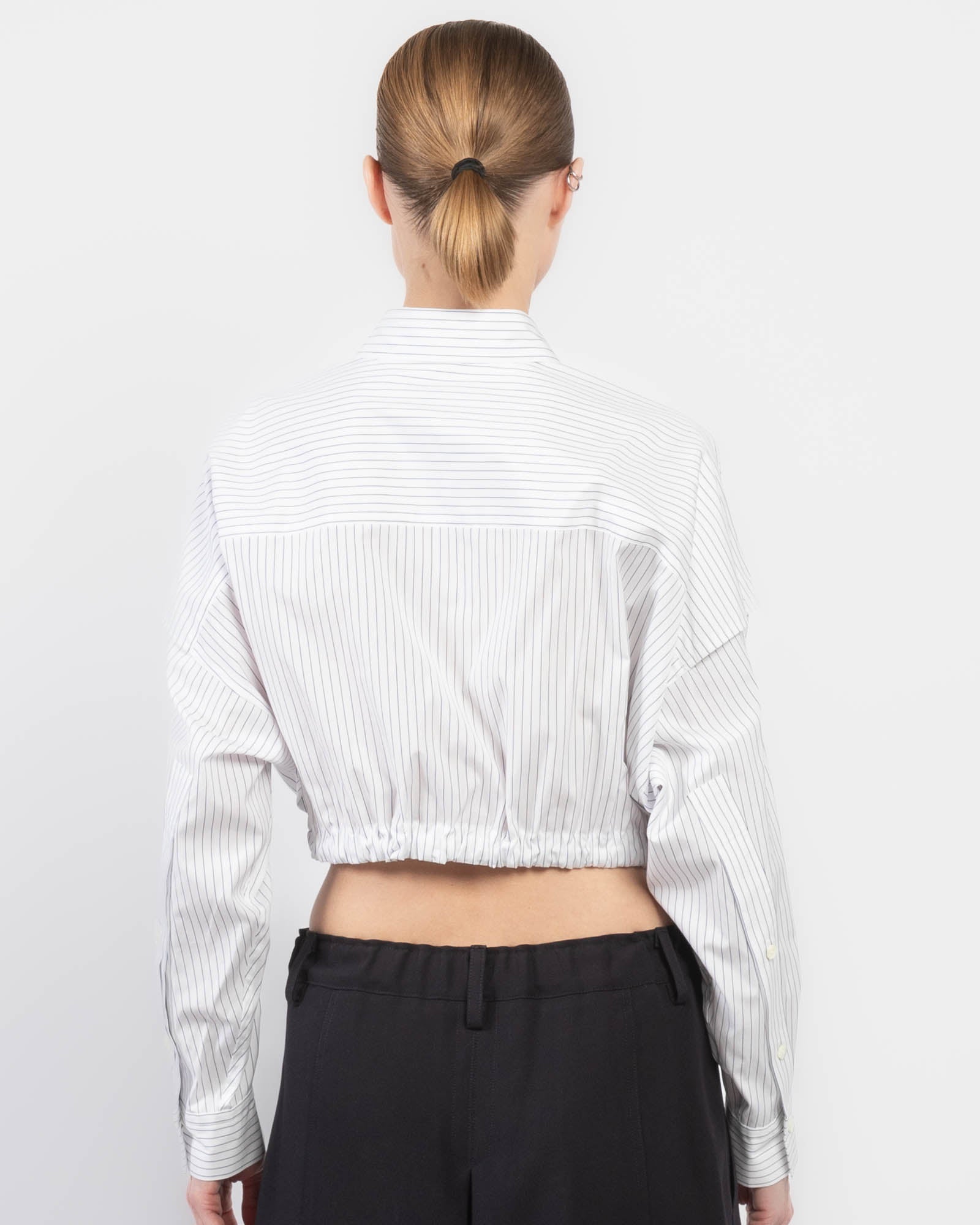UJOH Double Belt Crop Shirt