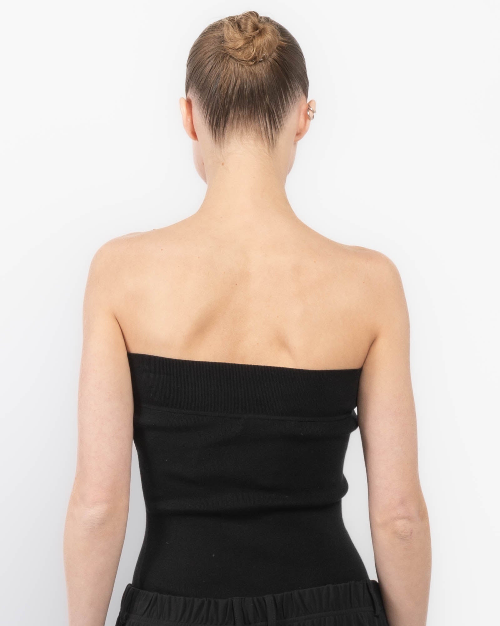 Haut sans bretelles en tricot