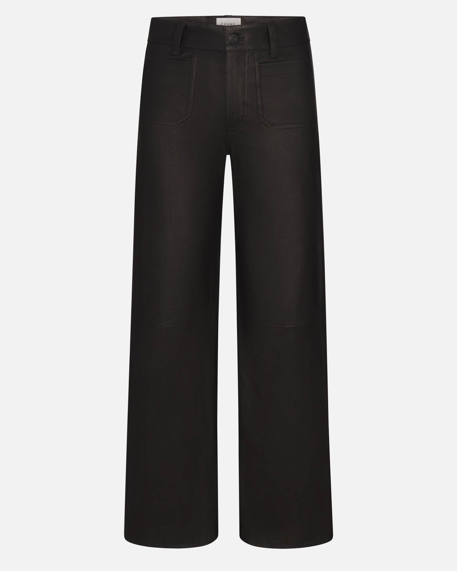 Le Slim Leather Palazzo Trousers