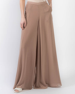 Pantalon large en georgette