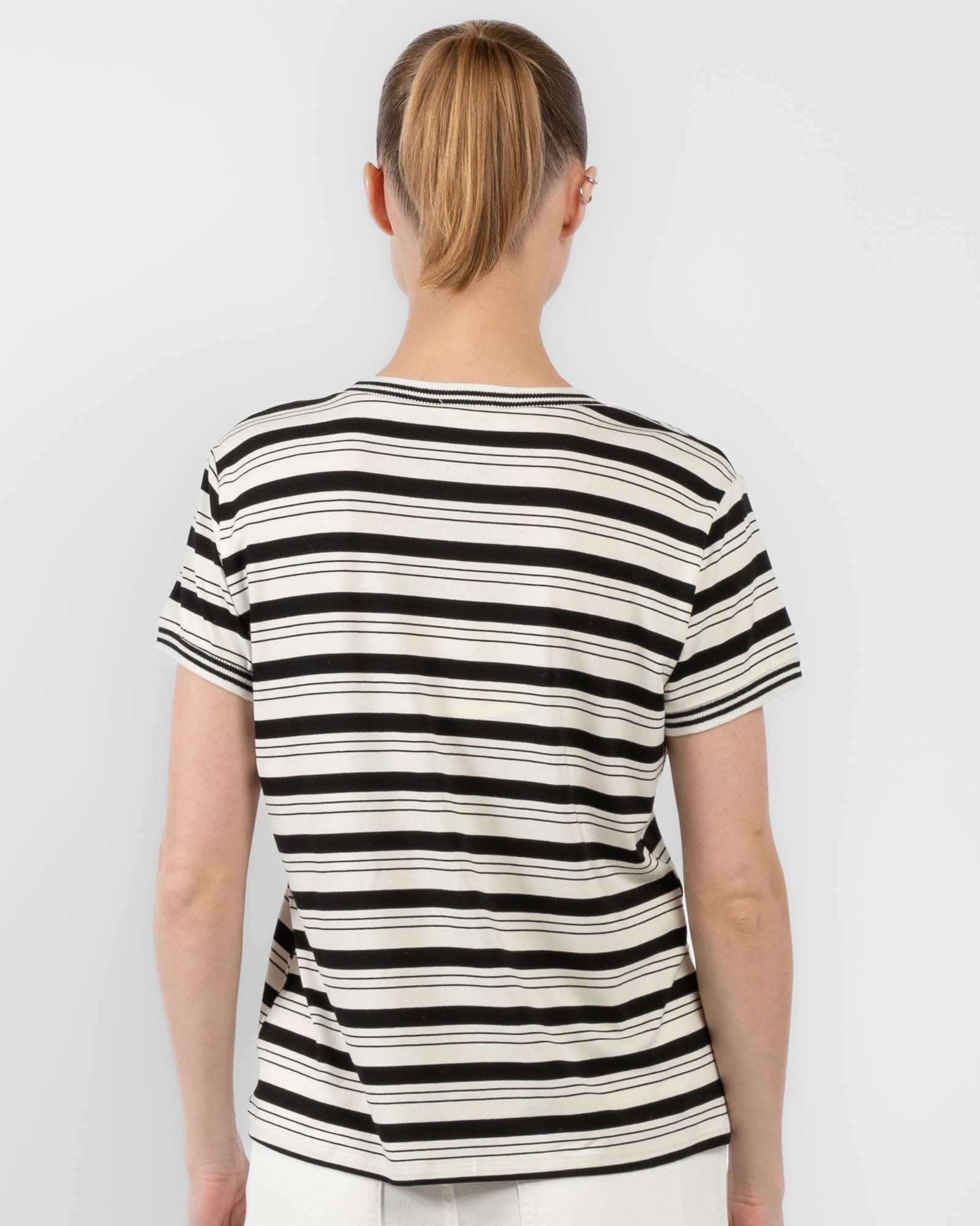 Stripe V-neck Top