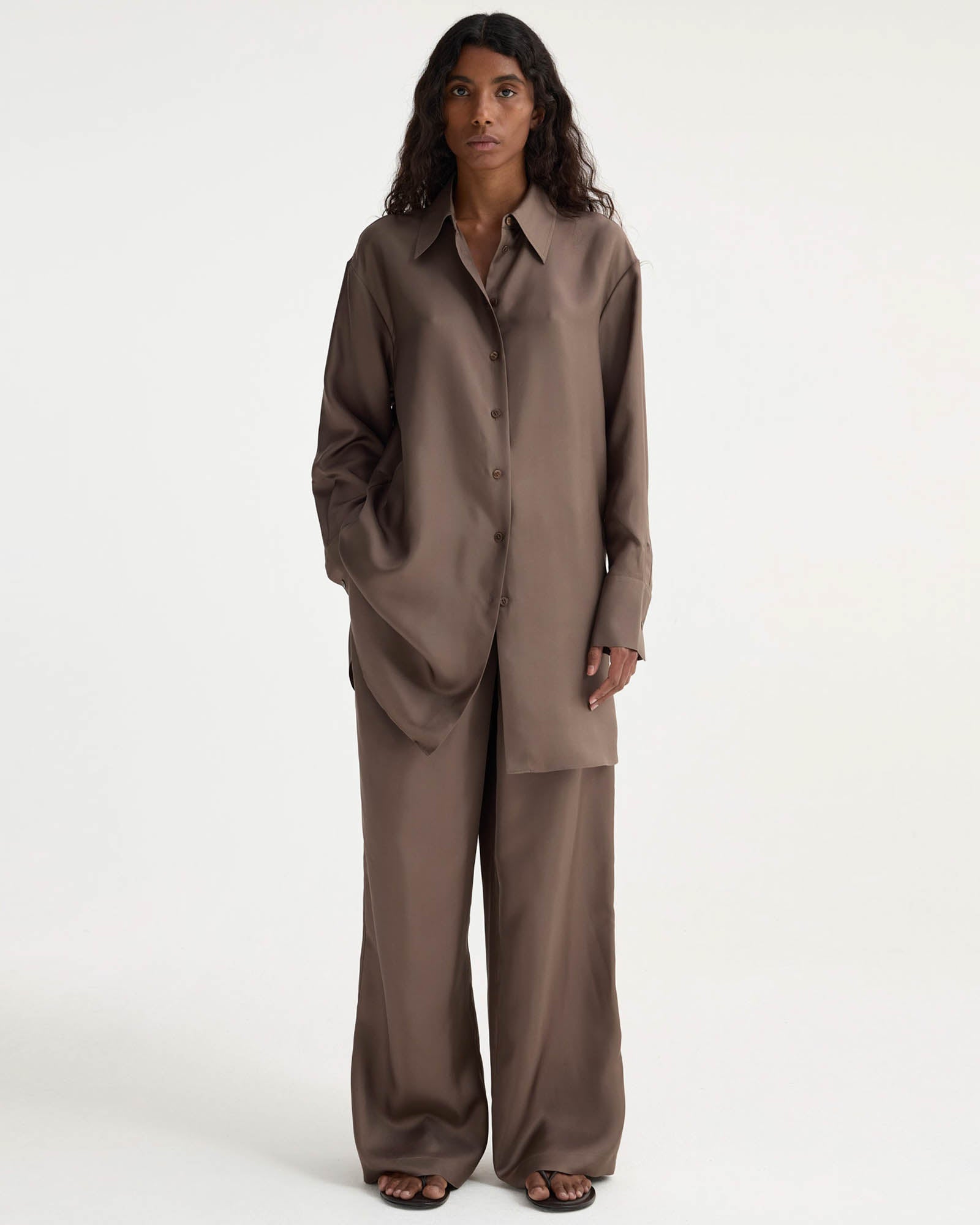 Elongated Silk Shirt