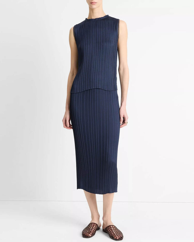Pleat Straight Skirt