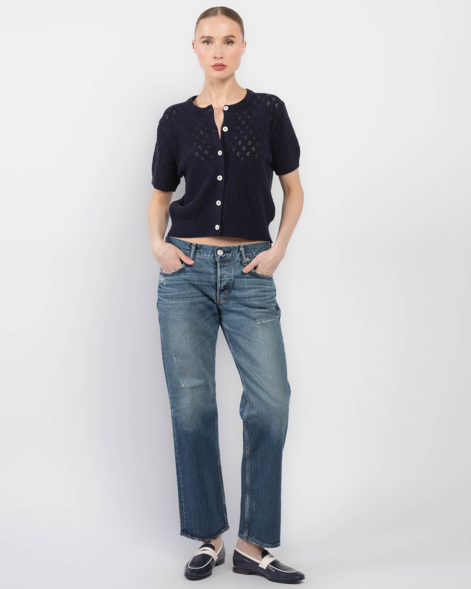 Crochet Short Sleeve Cardigan