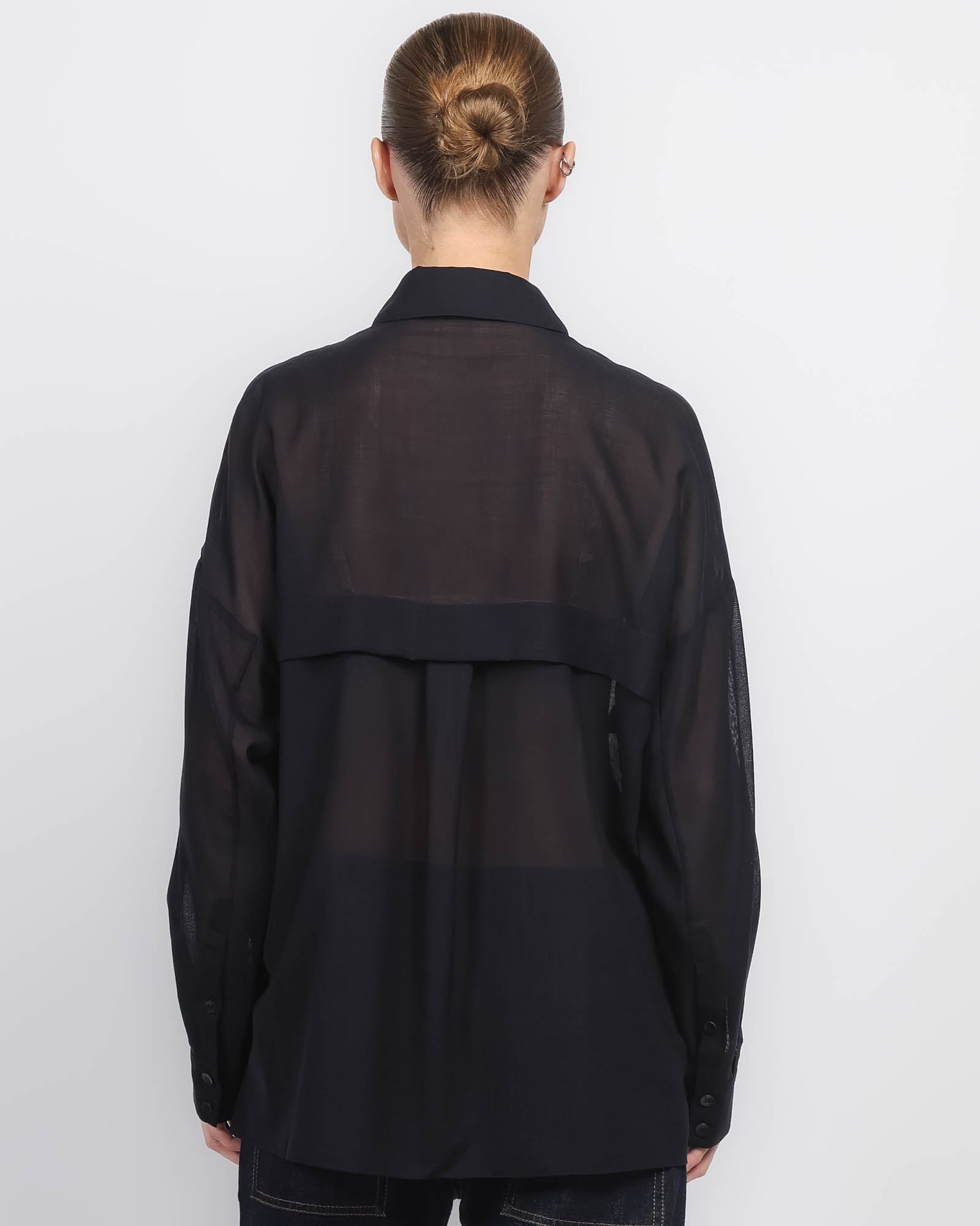 Sheer Wool Oversized Shirt