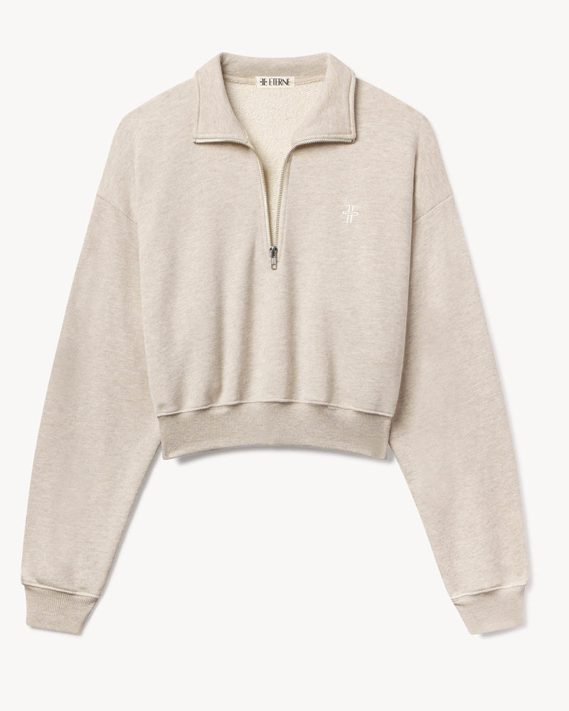 Crop Half-Zip Sweatshirt